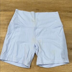 Women's White High-Waisted Shorts